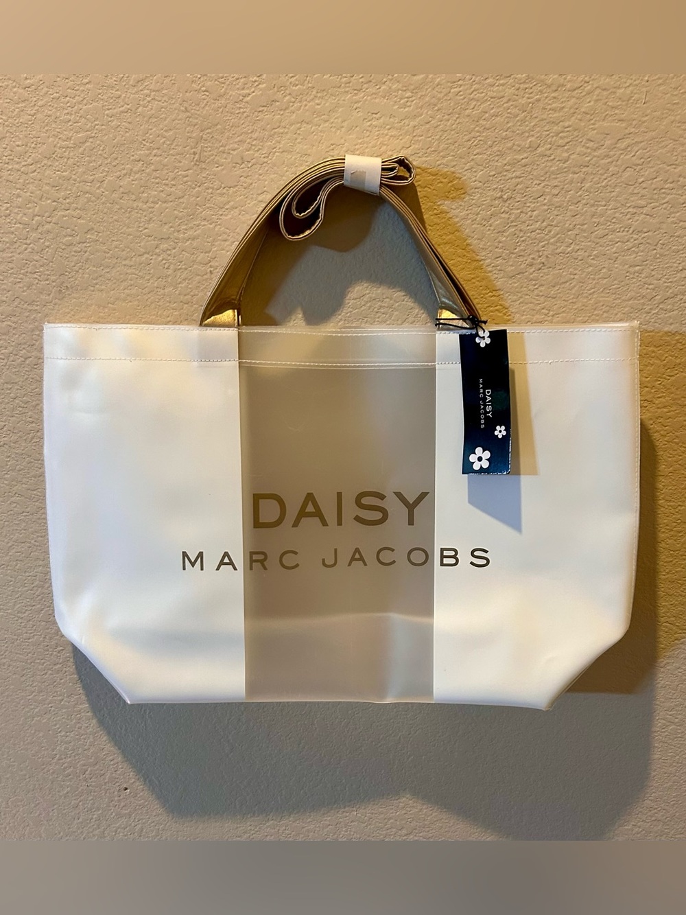Marc Jacobs Daisy White & Clear Jelly Beach Tote Bag